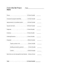 Conics Real life Project Rubric