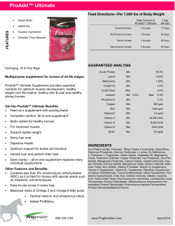 ProAdd&trade; Ultimate Supplement