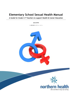 Elementary School Sexual Health Manual