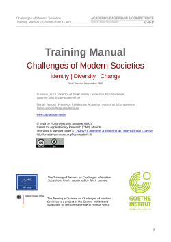 Training Manual - Goethe