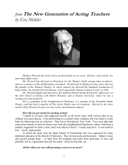 from The New Generation of Acting Teachers