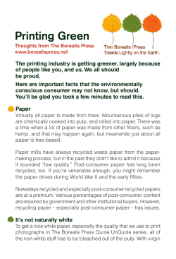 Printing Green - Borealis Press
