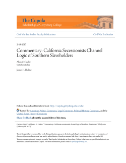 California Secessionists Channel Logic of Southern Slaveholders
