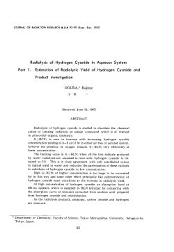 Part 1. Estimation of Radiolytic Yield of Hydrogen Cyanide and