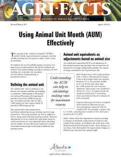 Using Animal Unit Month - Alberta Agriculture and Forestry