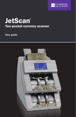 JetScan Two-Pocket currency scanner