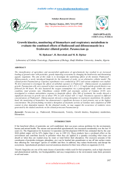 Growth kinetics, monitoring of biomarkers and respiratory