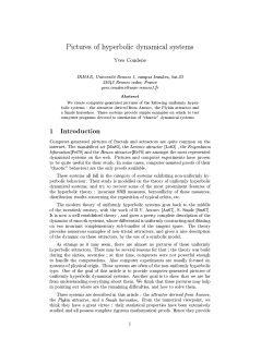 Pictures of hyperbolic dynamical systems Yves Coudene IRMAR