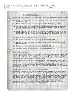 Lesson 3: Activity Sheet 3: STRUCTURAL STEEL