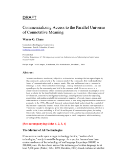 DRAFT Commercializing Access to the Parallel