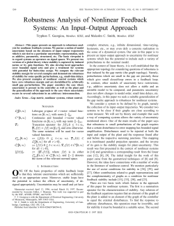 Robustness Analysis Of Nonlinear Feedback Systems: An Input