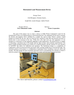 Horizontal Load Measurement Device For more information, please