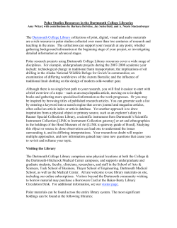 Polar Studies Resources in the Dartmouth College Libraries The