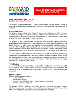 call to broward artists