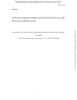 FTY720-P Activates Sphingosine-1