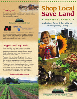 Shop Local, Save Land - Montgomery County, PA