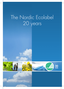 The Nordic Ecolabel 20 years