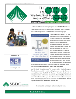 the e-myth revisited - Carroll County Department of Economic