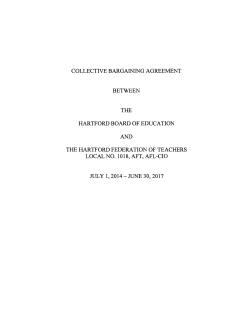 Hartford - ConnCAN Teacher Contract Database