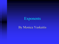 Exponents PowerPoint