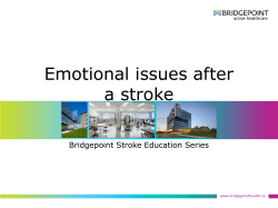 Emotional issues after a stroke