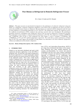 Pure Butane as Refrigerant in Domestic Refrigerator Freezer