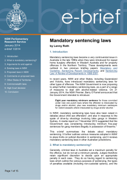 Mandatory sentencing laws