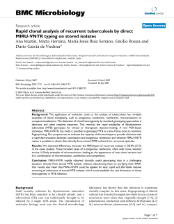 Rapid clonal analysis of recurrent tuberculosis by direct MIRU