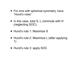 Hund`s rule 1 - UCSB Physics