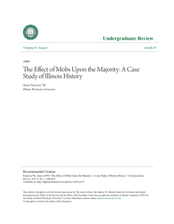 The Effect of Mobs Upon the Majority: A Case Study of Illinois History