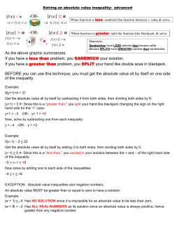 Solving an absolute value inequality
