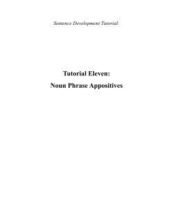 Noun Phrase Appositives