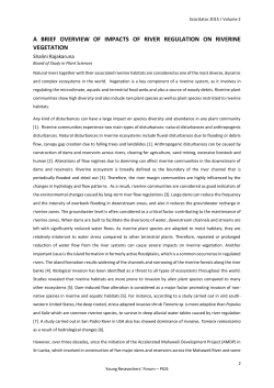 A BRIEF OVERVIEW OF IMPACTS OF RIVER REGULATION ON