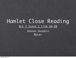 Act 3 Scene 1 Line 64-98 Jhonas Dunakin Water