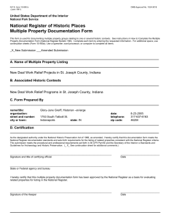 National Register of Historic Places Multiple Property