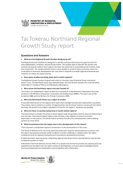 Questions and answers: Tai Tokerau Northland Regional