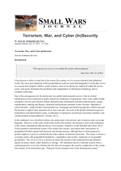Terrorism, War, and Cyber (In)Security