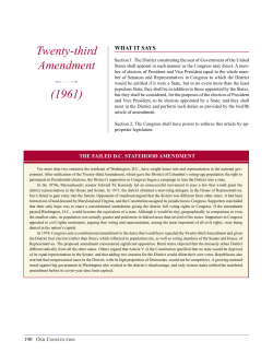 Our Constitution: Twenty-third Amendment