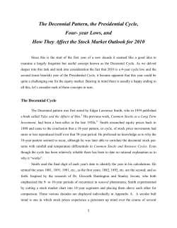 The Decennial Pattern, the Presidential Cycle, Four