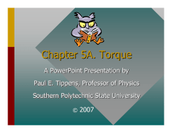 Chapter 5A. Torque