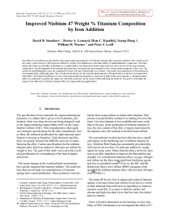 Improved Niobium 47 Weight % Titanium Composition