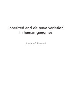 Inherited and de novo variation in human genomes