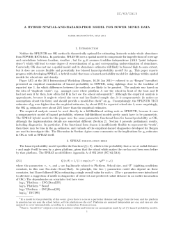 A hybrid spatial-and-hazard-prob model for SOWER minke data.