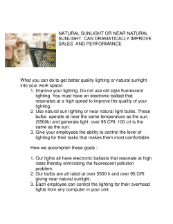 NATURAL SUNLIGHT OR NEAR NATURAL SUNLIGHT CAN