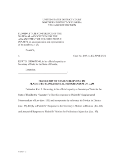 MEMORANDUM in Opposition re MOTION for Preliminary Injunction