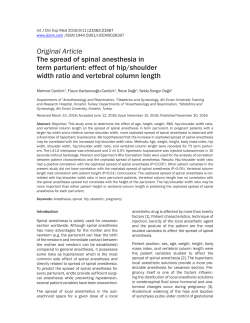 The spread of spinal anesthesia in term parturient: effect of hip