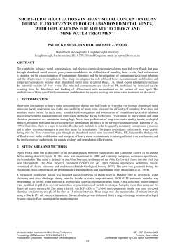 Short-Term Fluctuations in Heavy Metal Concentrations During