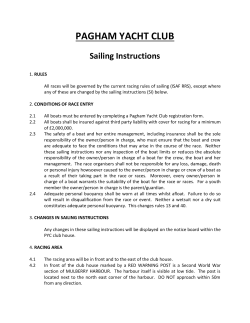 Sailing instructions