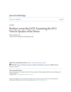Examining the 2015 Vote for Speaker of the House