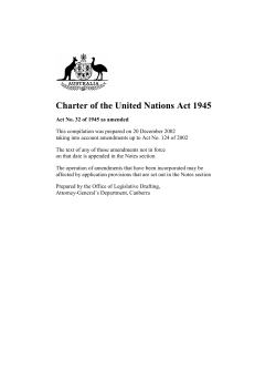 Charter of the United Nations Act 1945